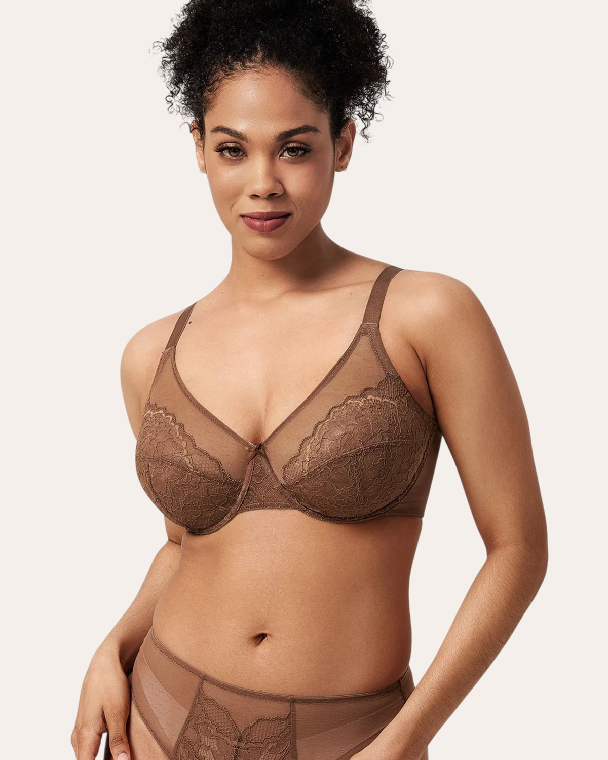 Coffee Breast Minimizer Bra - Enchante